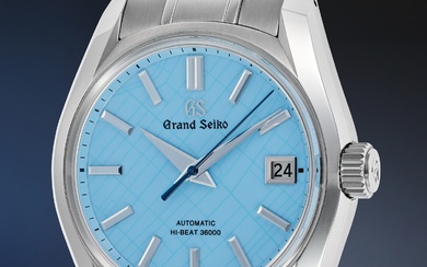 Grand Seiko, Ref. SBGH297 A vibrant and brand new, limited-edition stainless steel wristwatch with date, bracelet, guarantee, and presentation boxes, one of 260 pieces made for the Japanese market