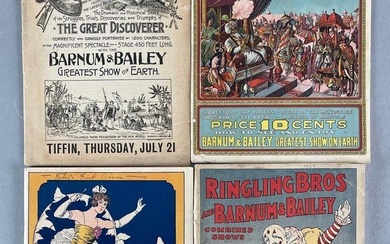 Group of 4 Barnum and Bailey Circus Advertising Magazines