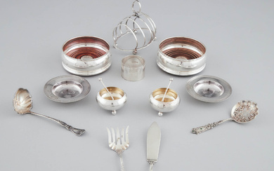Group of Mainly English Silver, late 19th/20th century