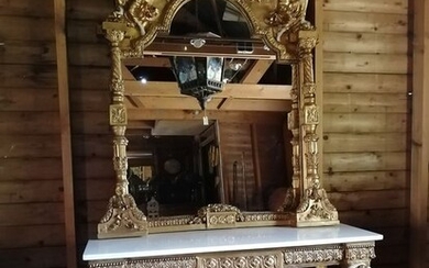 Hall mirror and table