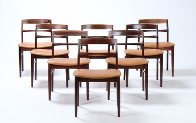 Henry Kjærnulf. Set of eight rosewood chairs (8)