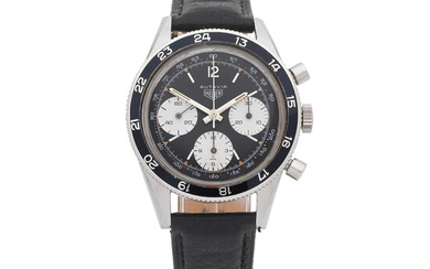 Heuer. A stainless steel manual wind chronograph wristwatch Model Autavia Reference 2446 'Tachy'