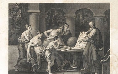 Histoire d'Alcibiade . Ensemble de cinq gravures de Louis François Charon (1783-c.1840) dans des cadres...