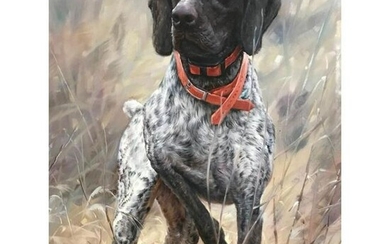 Hunting Dog Oil Painting, German Shorthaired Pointer