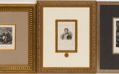 IMAGES OF NAPOLEON, COLLECTION OF 3, FRAMED