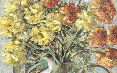 Impressionist Floral Still Life, Signed & Dated 1942