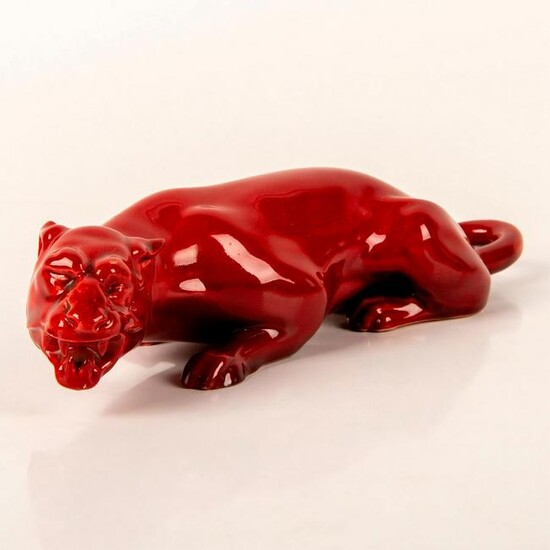 Incredibly Rare Royal Doulton Flambe Figurine, Panther
