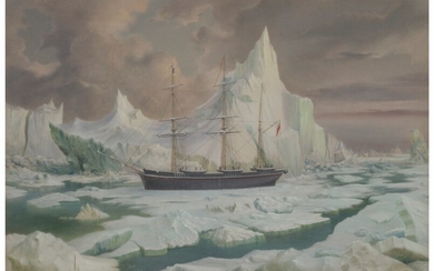 J. Hamer (19th Century), The "Resolute" abandoned and drifting out ('H.M.S. "Resolute" one of the five vessels in search of Sir J. Franklin, abandoned in 1854')