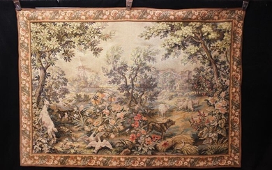 JP France - Panneaux Gobelins - Tapestry, Forest Landscape in 18th Century style