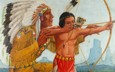 Jack Fisher Native American O/B Painting