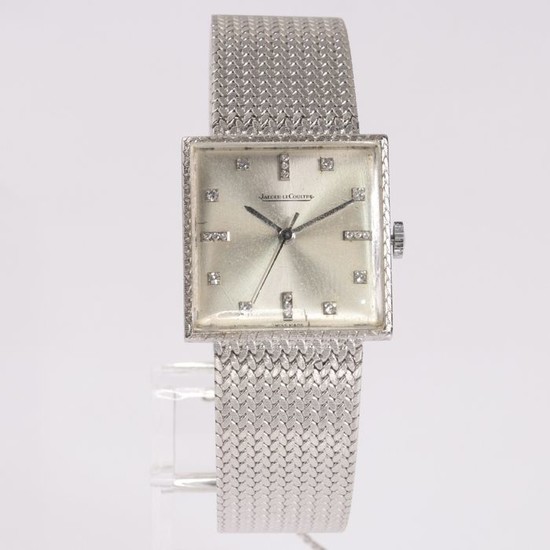 Jaeger-LeCoultre - 18 kt. White gold - Watch, Vintage Retro Early Fifties - 0.20 ct Diamond
