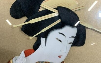 Japanese Geisha Shadow Box Artwork