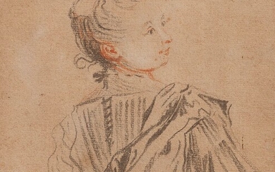 Jean-Antoine WATTEAU (1864-1721) Jeune femme de dos Contre-épreuve Provenance présumée : Collection Robert Dumesnil