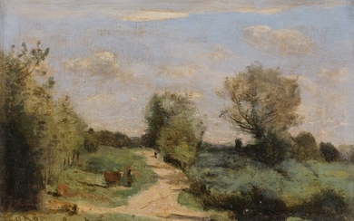Jean-Baptiste-Camille Corot Lisière de bois, La prairie à la vache rousse