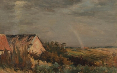 Jean Charles Cazin, Rainbow Landscape, O/C
