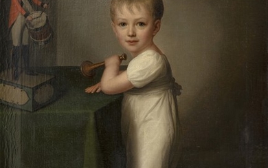 Jens Juel and workshop, ca. 1790: Portrait of Jacob August Maribo (1783–1858) as a child. Unsigned. Oil on canvas. 100×77