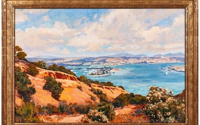 John Comer Original Oil Painting On Board Signed California Landscape Seascape