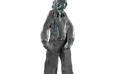 John W. Mills (British, b.1993): A Bronze Sculpture of Buster Keaton