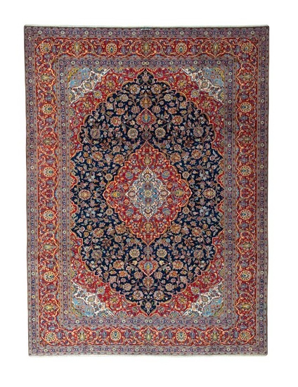 Keshan Kork - Signed Persian Carpet - Rug - 393 cm - 291 cm