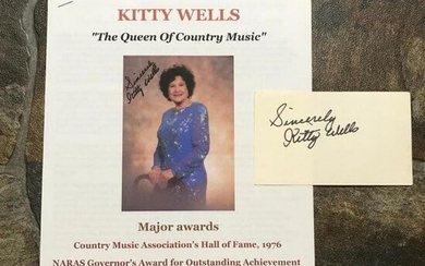Kitty Wells Country Music Grand Ole Opry Signature