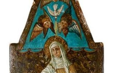 Kleines Andachtsbild mit der heiligen Katharina von