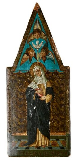 Kleines Andachtsbild mit der heiligen Katharina von