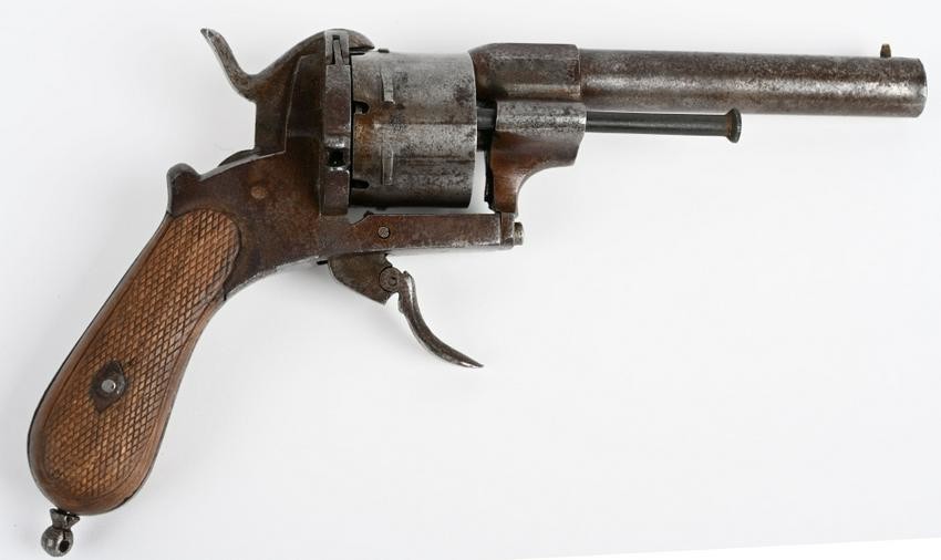 LARGE PINFIRE DOUBLE ACTION REVOLVER