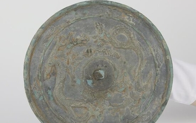 Large Chinese Liao Bronze Mirror
