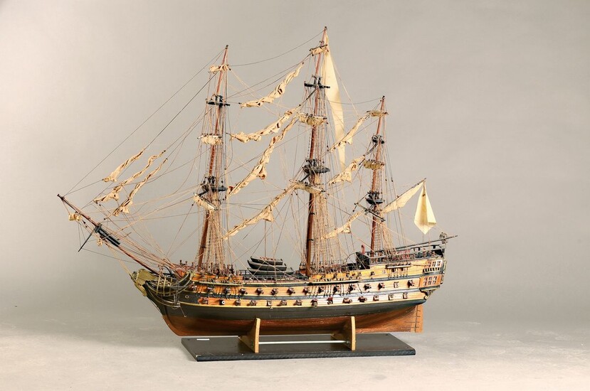 Large Model ship with rigging, 60/1970s, wood...