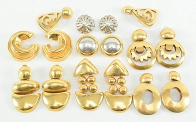 Large collection of Steven Vaubel designer earrings. To
