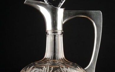 Large silver decanter - .800 silver - Germany - First half 20th century
