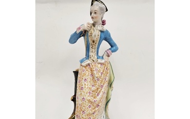 Late 19th century French porcelain figure of a lady forming ...