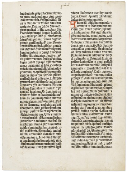 Leaf of the Gutenberg Bible