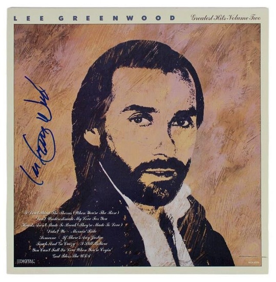 Lee Greenwood Signed Greatest Hits Volume Two Album Cover BAS #BG79179