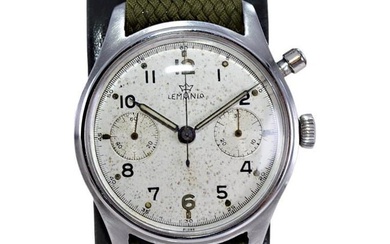 Lemania Stainless Steel Military Single