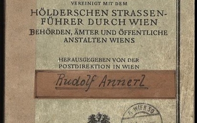 Literatur Poststück - 1926 "Wiener