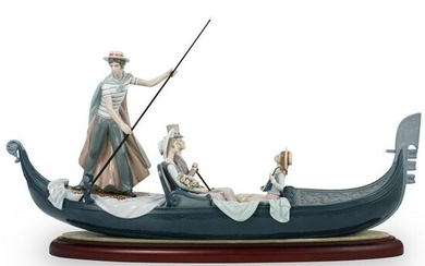Lladro "In The Gondola" Porcelain Sculpture