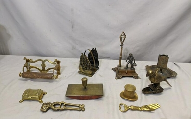 Lot 10 Vintage Brass Assorted Items