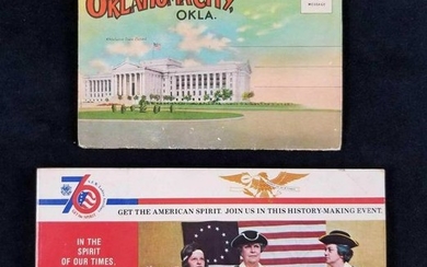 Lot of 2 Vintage American Souvenir Postcard Booklets