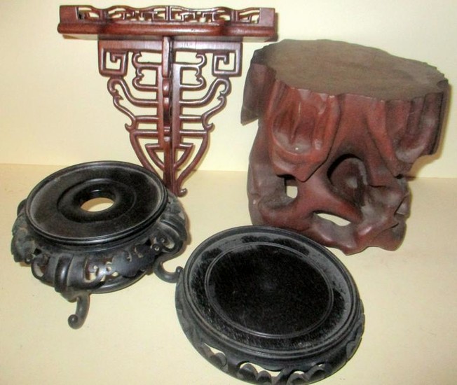 Lot of Four Chinese Wooden Stands