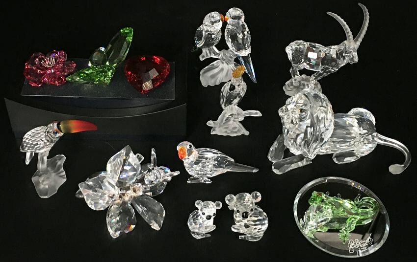 Lot-Art | Lot of Swarovski Crystal Animals & Other Swarovski