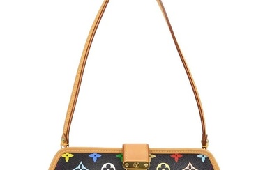 Louis Vuitton Black Monogram Multicolor Shirley Handbag M40050 MI0045