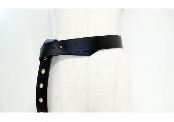 Louis Vuitton Ceinture Black Leather Knot Belt MP146