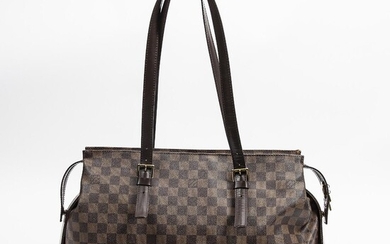 NOT SOLD. Louis Vuitton: "Chelsea" A bag of brown Damier Ebene canvas with brown leather trimmings and gold tone hardware. – Bruun Rasmussen Auctioneers of Fine Art