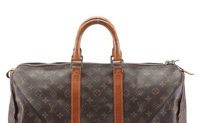 Louis Vuitton Keepall 45 in Monogram Canvas and Vachetta Leather