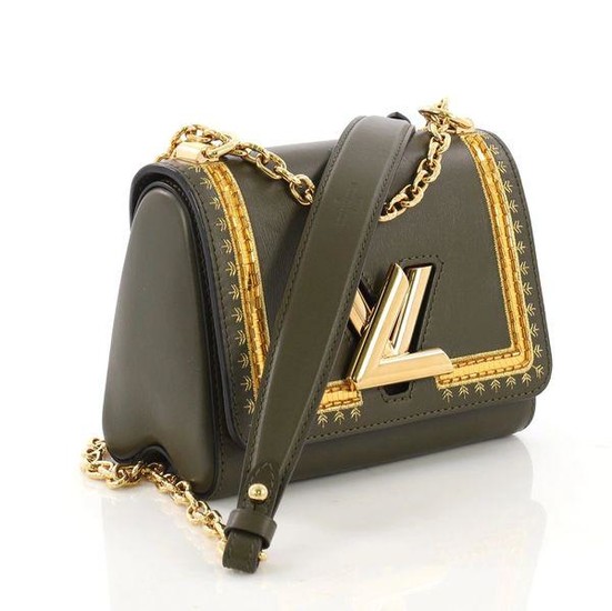 Louis Vuitton Twist Pm Olive Green Leather Shoulder Bag