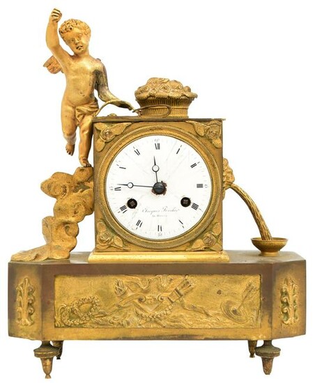 Louis XVI Gilt Bronze Mantel Clock