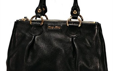 MIU MIU purse, black nappa leather, golden fittings