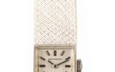 MOVADO, montre-bracelet en or blanc
