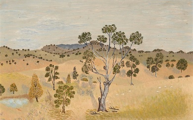 MURIEL LUDERS (1906 - 1984) Landscape with Old Gumtree oil...